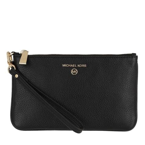 michael kors wristlet black|michael kors wristlet jet set.